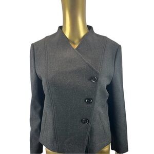 Banana Republic Cropped Trapeze Blazer Dark Gray Size 6 New